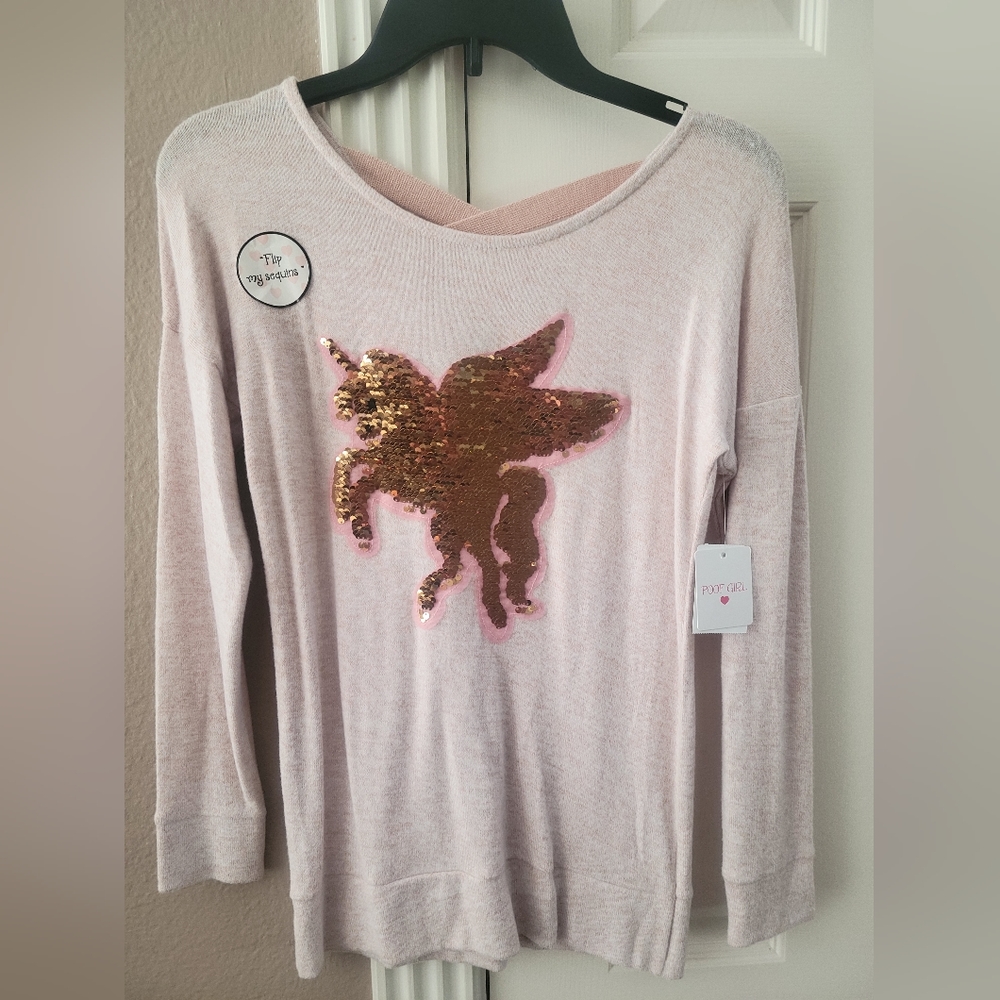 NWT Unicorn 🦄 sequin flip sweater
